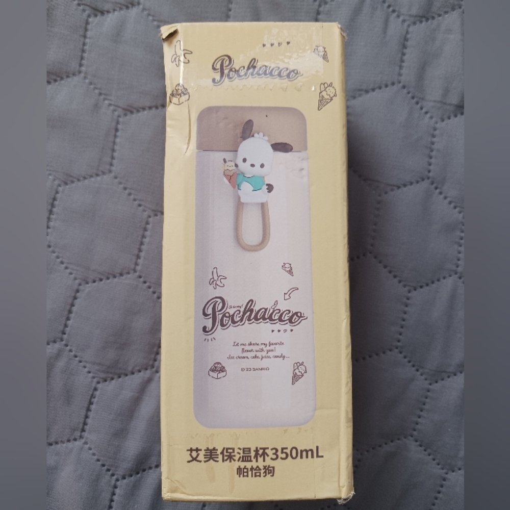 Sanrio Pochacco 350mL METAL Insulated Bottle, Licensed 2023 New Open Box